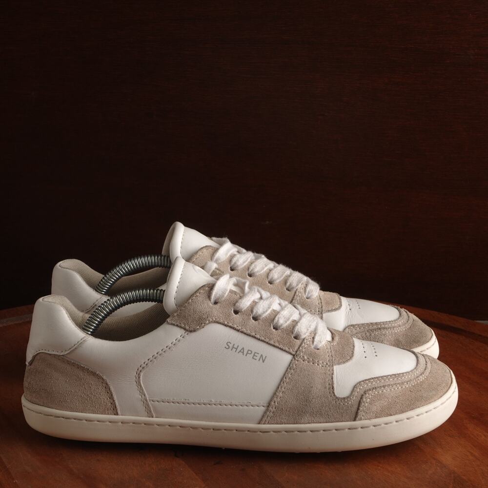 Shapen Sneakers Womens SZ EU 38 US 7.5 White Beige RE:WIND Barefoot Leather Shoe